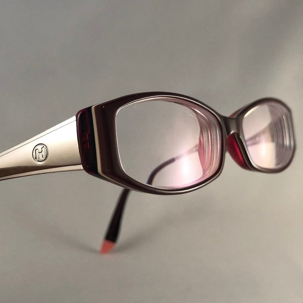 Eschenbach Humphrey's H 2207 Eyeglass Frames Red Silver Metal Plastic 45-14-140